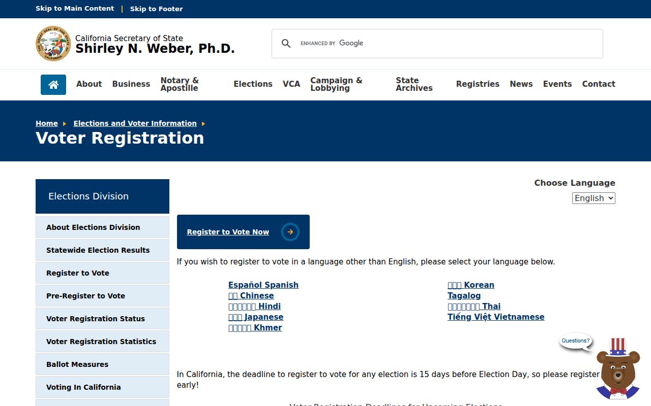 Pleasant Hill ZIP code directory California voter registration address guidance